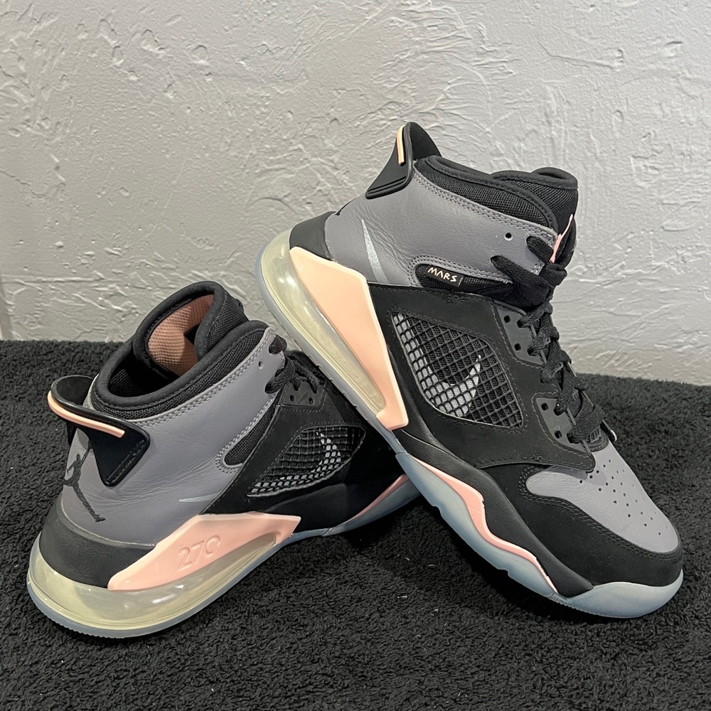 🔥🏀 NIKE AIR JORDAN Mars 270 Men’s Sz 8 Black/Pink/Gunsmoke CD7070-002 Sneakers